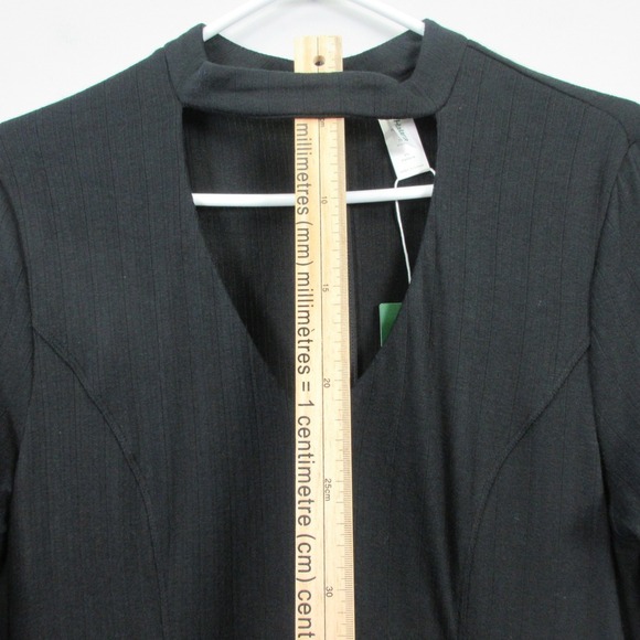 Halara Long Sleeve Jumpsuit Women L Black V Neck Wide Leg Modern Casual 562 - Picture 7 of 11